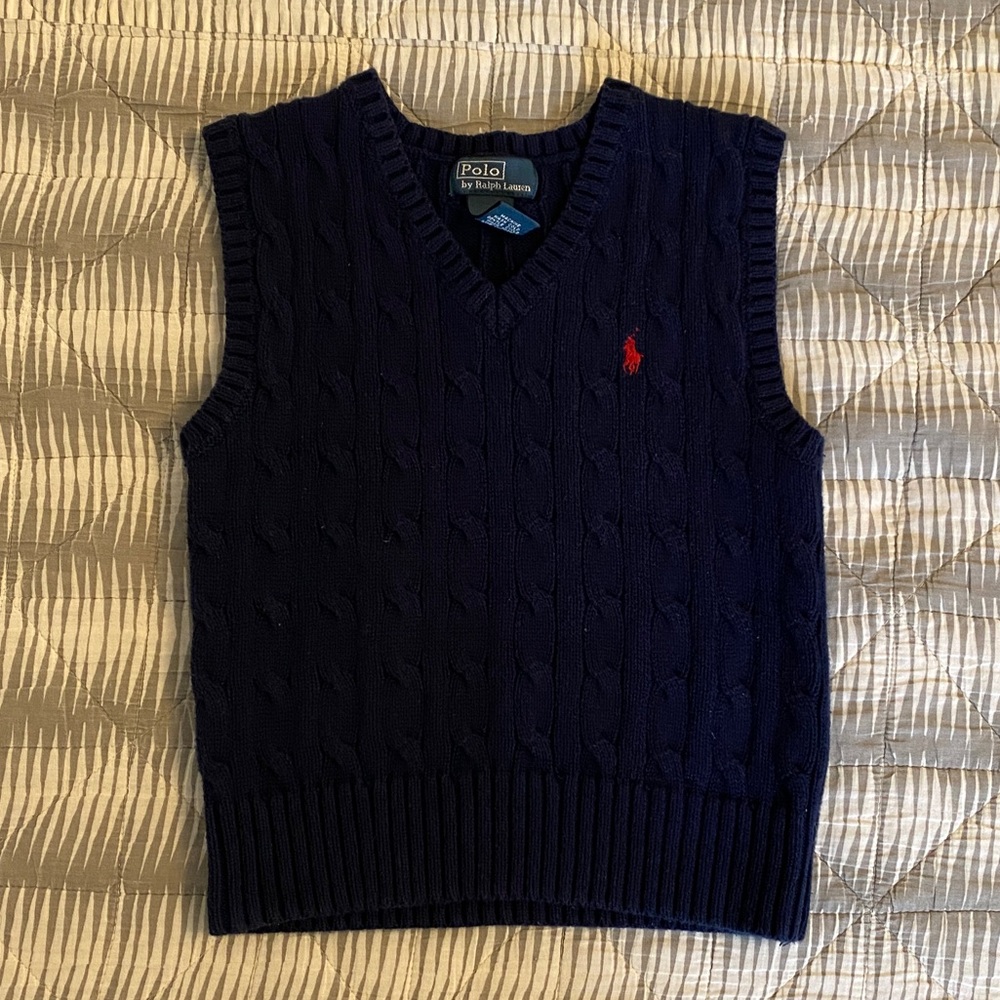 Polo navy sweater vest